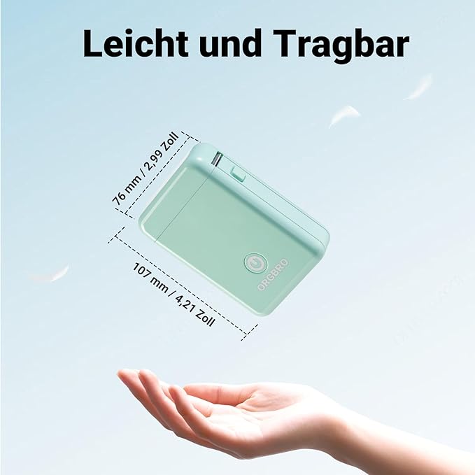 ORGBRO Label Maker Machine with Tape, X1 Portable Bluetooth Mini Label Printer, Support Pre-Cut & Continuous Label, Wireless Small Label Makers with Versatile App for School Home Office Organization