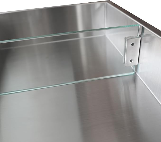 CKB Shower Niche Stainless Steel, 24 Inch x 14 Inch x 4 Inch Depth, Double-Layer Storage Shelves, Recessed Shower Shelf with Brushed Nickel