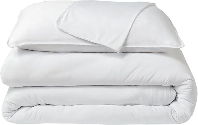 SHEEX Original Performance Cooling Duvet Cover Set, Lightweight King Duvet Cover with 2 King Pillow Shams, Bright White