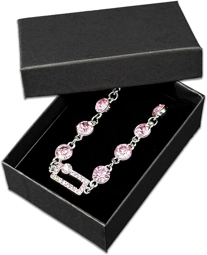 TheDisplayGuys - 24-Pack Cardboard Kraft Paper Jewelry Gift Boxes w. Velvet Padding - Necklace/Pendant - Matte Black - #32 (3.3" x 2.3" x 1.0")