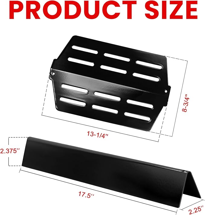 GGC Flavorizer Bars and Heat Deflectors for Weber Genesis 300 Series Genesis E310 E320 E330 S310 S320 S330 EP-310 EP-320 EP-330, Porcelain-enameled Flavor Bar Replacement for Weber 7620 7621