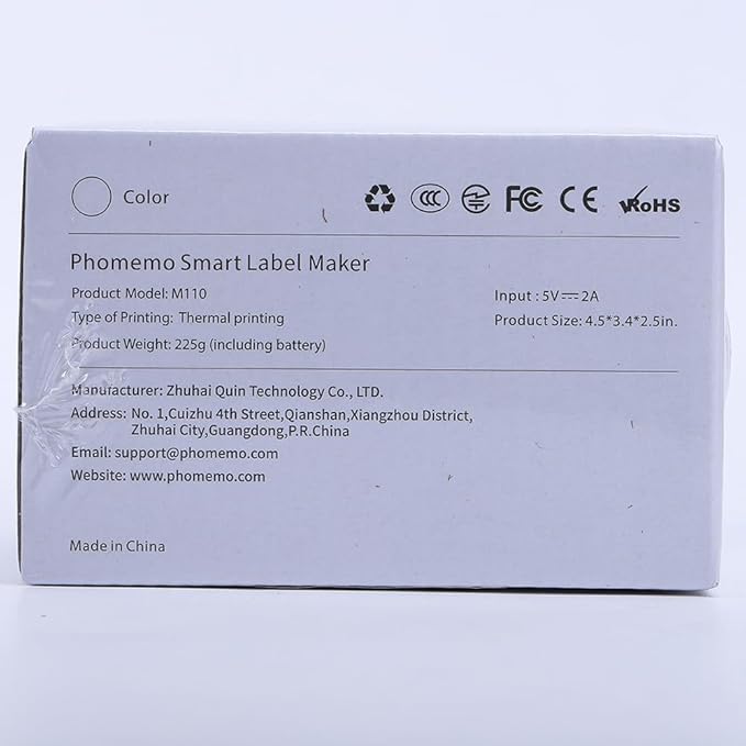 Phomemo Label Printer - M110 Thermal Label Printer Barcode Label Maker Mini Bluetooth Sticker Printer for Small Business, Home, Office, Logo, Address, Name Tag, Clothing, Organizing, Pink