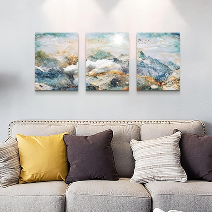 DZRWUBHS Abstract Canvas Wall Art - Large Size Decor for Living Room, Bedroom & Office - 20x28, 3 Piece Set