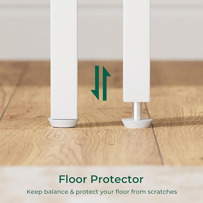 Huuger L-Shaped Desk - 47" Reversible Storage Corner Gaming Desk, Metal Frame, White