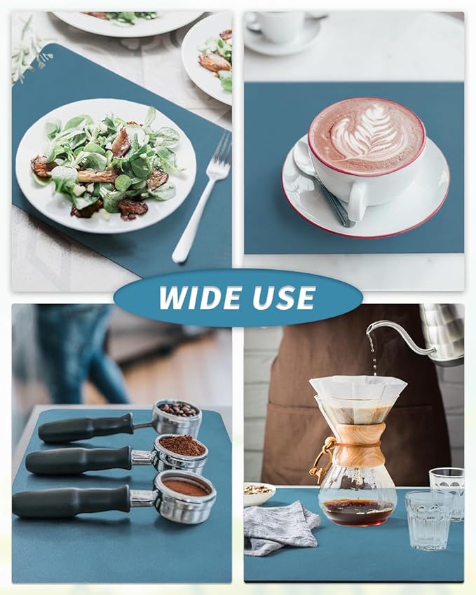 AMOAMI Coffee Mat - Hide Stain Rubber Backed Absorbent Dish Drying Mat for Kitchen Counter - Bar Accessories Fit Under Coffee Maker, Machine, Pot, Espresso Machine, Dish Rack