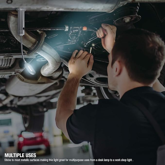 BBQ Grill Lights Magnetic Base Super-Bright LED Lights-360 Degree Flexible Gooseneck, Weather Resistant, Task Lighting Barbecue Grilling, 2 Pack