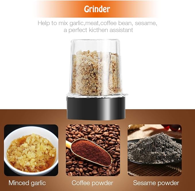 Blender and Food Processor Combo, Blender for Shakes and Smoothies, Personal Blender Small Blender, Suitable for Kitchen, Home, 700W Electric Blender with Mixer Grinder/Blender/Chopper