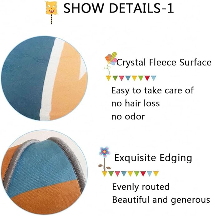 Kid Rug Carpet Playmat for Toy Cars and Train，Play Area Rug with Rubber Backing，Fun Throw Rug，Ideal Gift for Children Baby Bedroom Play Room(80×160cm/32×63in) Y2