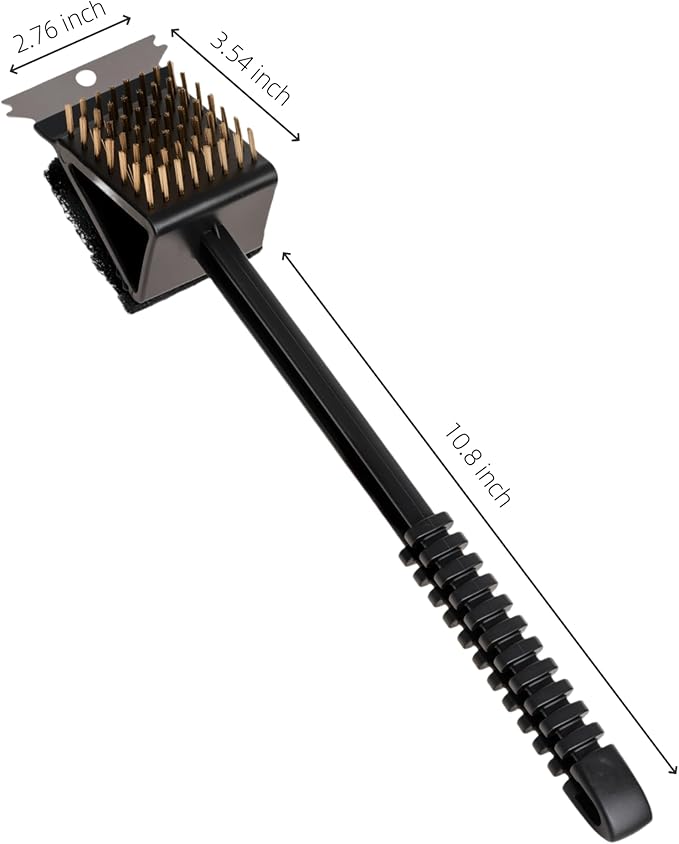 2 Pack Grill Brush for Outdoor Grill, 3 in 1 Grill Cleaning Brush and Scraper BBQ Brush Safe BBQ Cleaning Tools