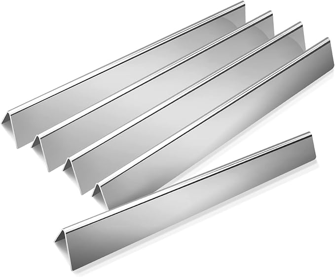 GGC 24.5" Flavorizer Bars for Weber 7539 Genesis 300 310 E310 320 Grills with Side-Controls, 5 PCS Stainless Steel Flavor Bars for Weber 7540 (24.5" L x 2.2" W x 2.3" H)