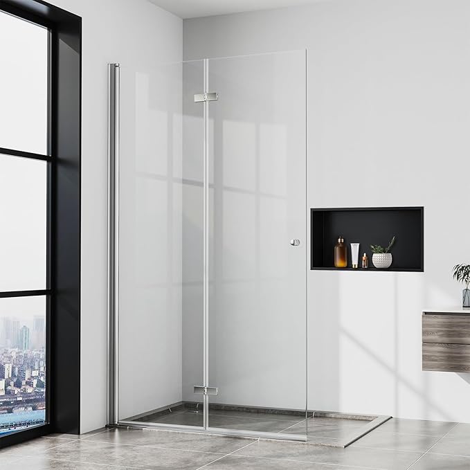 28" X 16" Stainless Steel Shower Niche Insert Tile Ready, Niche for Shower Wall, Recessed Shelf No Tile Needed for Bathroom Storage, Matte Black