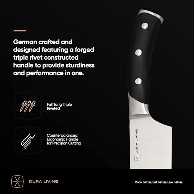 3.5-Inch Paring Knife – Ultra-Sharp German High Carbon Stainless Steel, Full Tang, Ergonomic Handle, Multipurpose Kitchen Knife for Chopping, Slicing, and Dicing, Black