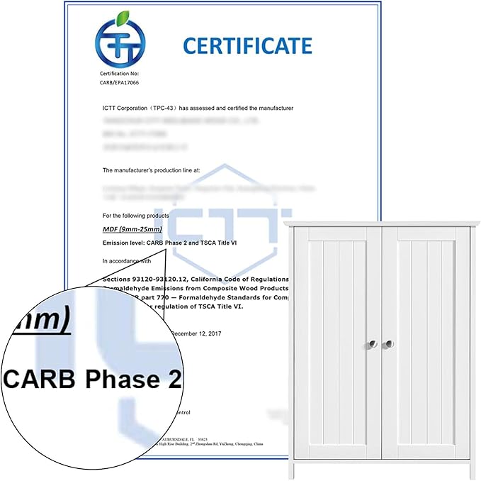 Yaheetech Bathroom Floor Cabinet, Modern Storage Freestanding Organizer Cabinet with Adjustable Shelves & Double Doors, 3-Tier Home Living Room Furniture, White