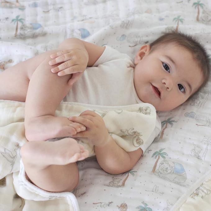 aden + anais Essentials Dream Blanket,100% Cotton Muslin Baby Blanket Crib Bedding for Newborn Baby and Toddler, Nursery Blanket for Boys and Girls, Baby Registry and Shower Gift - My Darling Dumbo