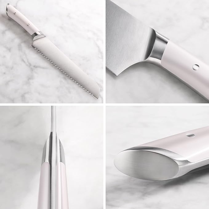 Cangshan HELENA Series 502100 German Steel Forged 8" Bread Knife (White)