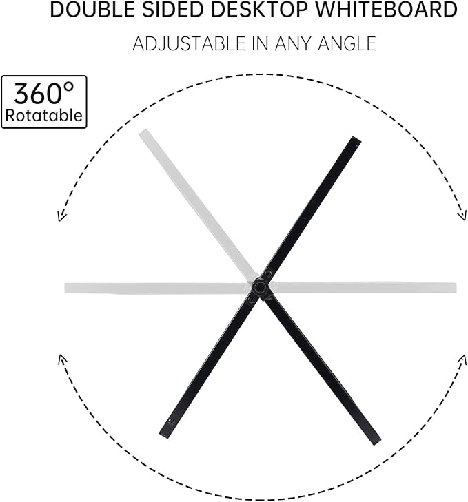 Small Magnetic Dry Erase Whiteboard – Mini Desktop Portable Easel Dry Erase White Board for Students Double Side to Do List Dry Erase Board with Stand for Office, School, Home 12 x 12 inches