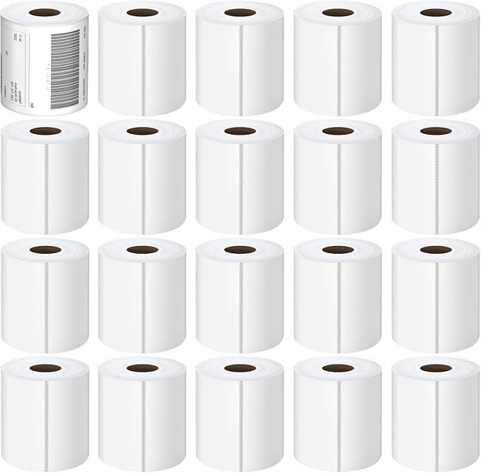 Industrial Labels 4x6 Roll - 5000 Direct Thermal Perforated Postage Shipping Labels for Rollo, Zebra, MUNBYN and Polono Printers (NOT for DYMO)