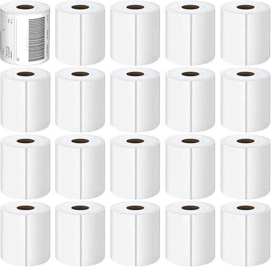 Industrial Labels 4x6 Roll - 5000 Direct Thermal Perforated Postage Shipping Labels for Rollo, Zebra, MUNBYN and Polono Printers (NOT for DYMO)