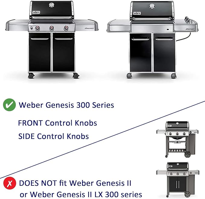 Genesis Grill Parts for Weber Genesis 300 Series Grills with Front Control Knob, 17.5" Flavorizer Bars 7620 Heat Deflectors 7622 Grill Grate 7524 for Weber Genesis E310 E320 E330 S310 S320 S330
