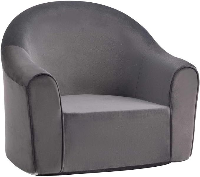 ALIMORDEN Adorable Toddler Chair, Snuggly Foam Seat for Little Ones with Removable Washable Cover - Soft Reading Couch for Boys and Girls, Grey