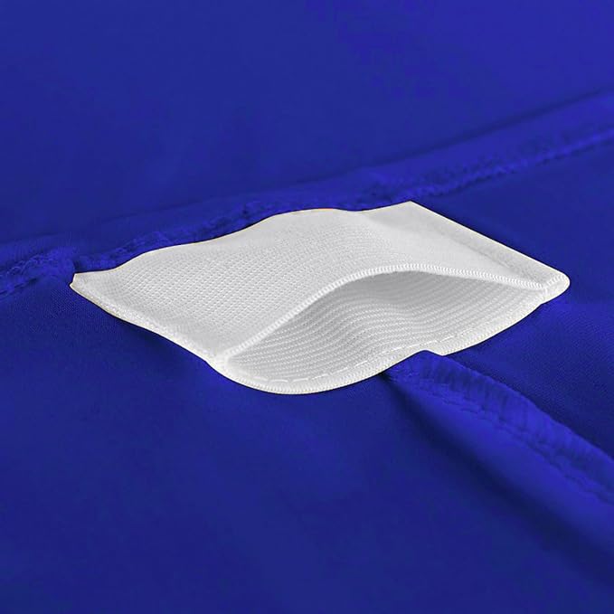 2 Pack 6FT Royal Blue Spandex Tablecloth Stretch Fitted Table Cover for Rectangular Table Event, Wedding, Banquet and Parties