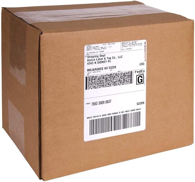 RBHK Half Sheet Self Adhesive Shipping Labels for Laser & Inkjet Printers, 8000 Labels, Rounded Corner (4000 Sheets)