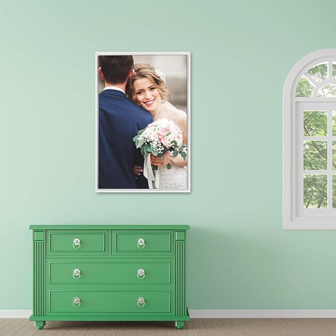 wall26 Framed Custom Canvas Wall Art for Living Room, Bedroom Canvas Prints for Home Decoration Ready to Hang - 24"x36", White Frame