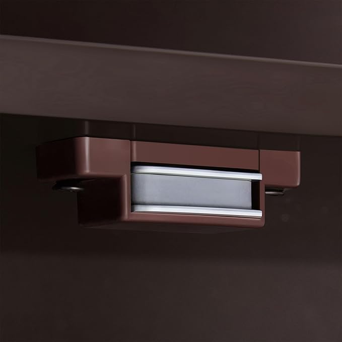 Yaheetech Bathroom Floor Storage Cabinet, Wooden Free Standing Storage Organizer with 2 Doors & Adjustable Shelf for Living Room, Hallway, Espresso