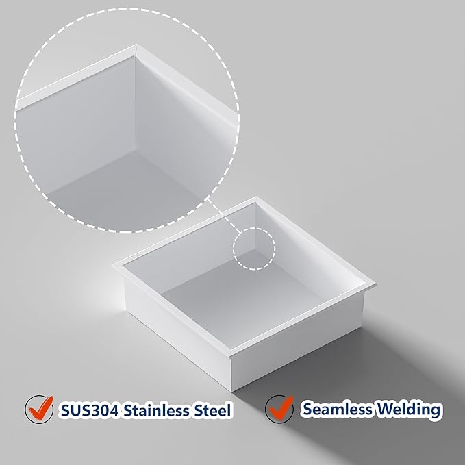 Stainless Steel Shower Niche 12" X 12", No Tile Needed Wall Niche, Recessed Shower Shelf for Bathroom Storage, Matte White