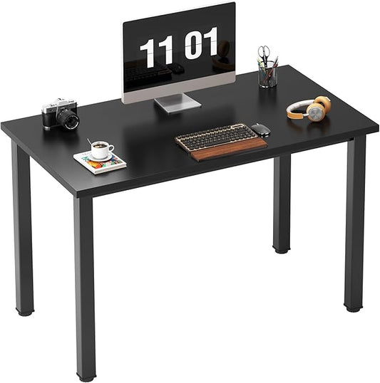 Need Small Computer Desk 39.4 inches Sturdy Writing Desk for Small Spaces, Small Desk Teens Desk Study Table Laptop Desk, Black