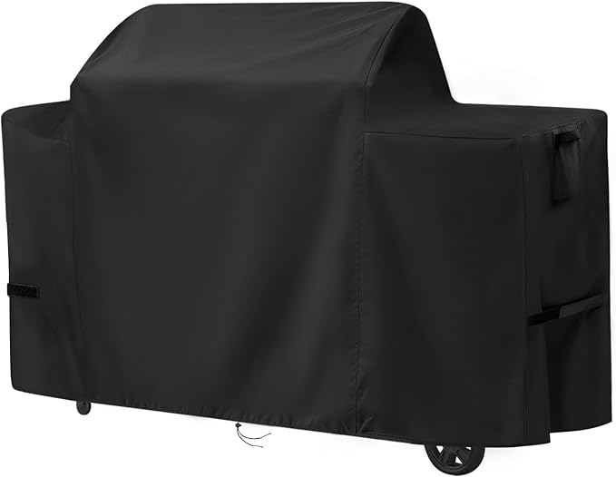 Grill Cover for Traeger Woodridge Pro/Elite, 600D Waterproof Cover for Traeger Woodridge Grill, Pellet Smoker Grill Covers Accessory, 68" L x 28" W x 46" H