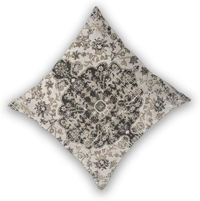 Boho Throw Pillow Covers 22x22 Set of 2, Black Brown Carpet Pattern Pillow Covers Ethnic Rustic Farmhouse Cushion Cases Linen Decorative Gifts for Couch Sofa Indoor Outdoor