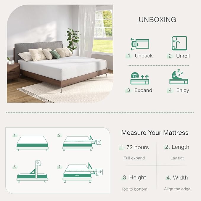 Novilla Twin Mattress, 10 Inch Memory Foam Mattress Twin Size with Comfort Foam for Pressure Relief & Fresh Cool Sleep,Removable Washable Cover,Twin Memory Foam Mattresses, Medium Firm