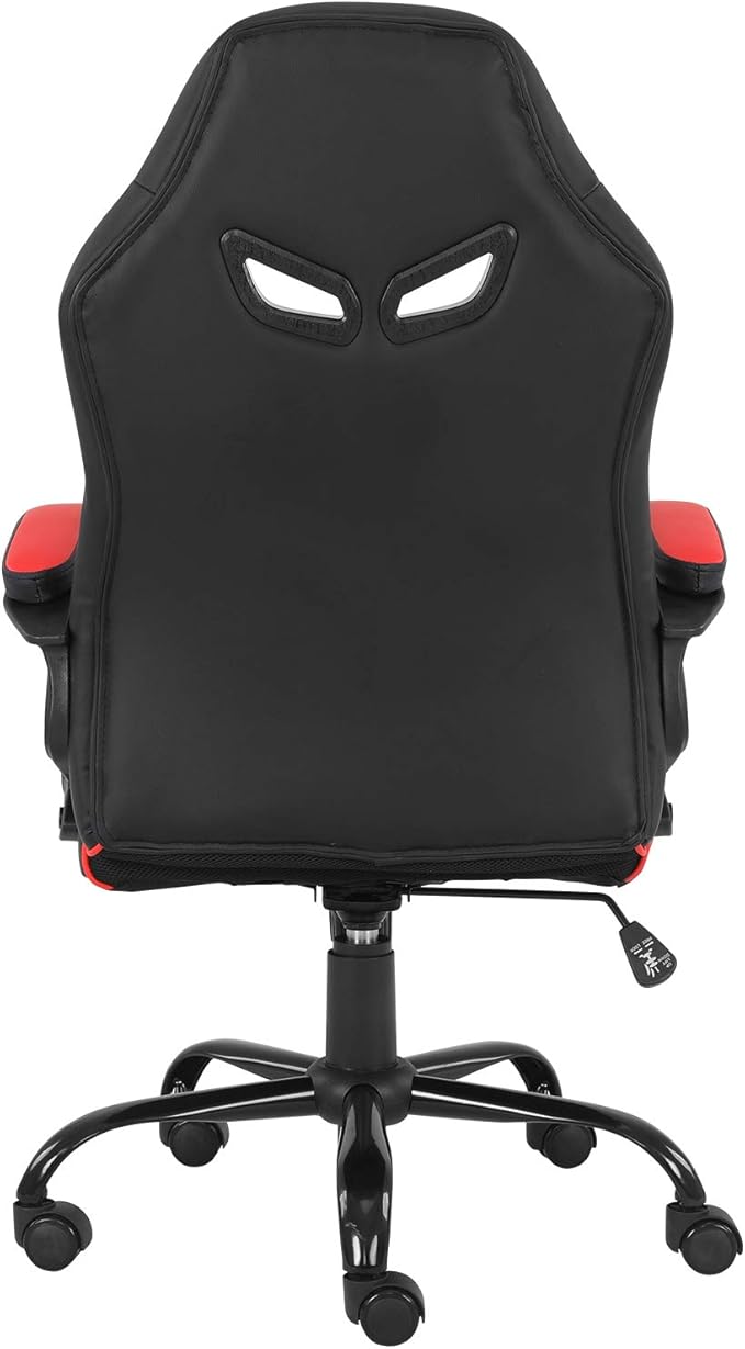 Modern-Depo Gaming Chair for Teenagers Juniors, Swivel Ergonomic Desk Chair, Height Adjustable Student Racer Chair, Blue Red