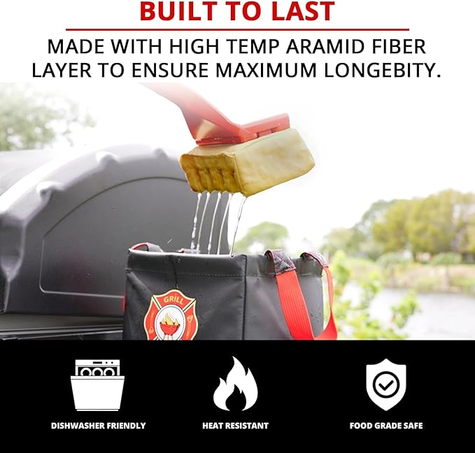 Grill Rescue BBQ Replaceable Cleaning Head, Bristle Free - Durable and Unique Grate Scraper Tools for Cast Iron or Stainless-Steel Grates, Barbecue Cleaner