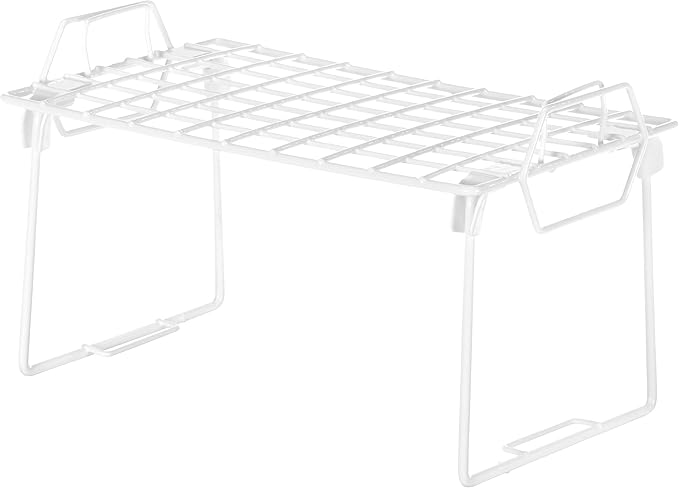 Whitmor Wire Grid Stacking Shelf Small, White