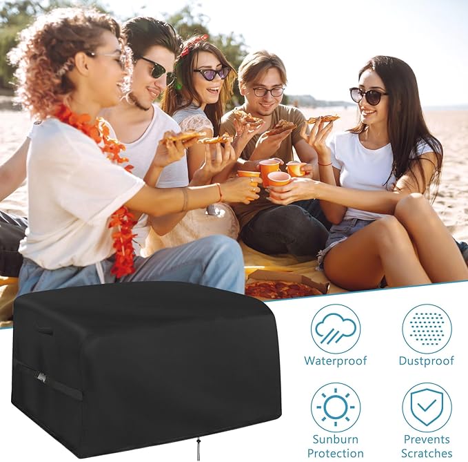 Kingling Pizza Oven Cover for Blackstone 6964 6961 6960 Portable Pizza Oven, 32 inch Waterproof & Dustproof Pizza Oven Outdoor Grill Cover (Cover Only) - Black