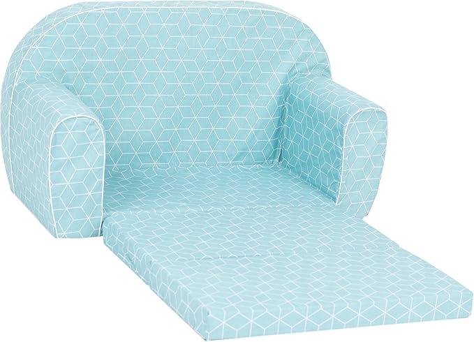 Delsit Kids Couch for Toddlers - 2 in 1 Convertible Foam Sofa to Lounger, Comfy Flip Out Lounge Chair for Children, Made in Europe