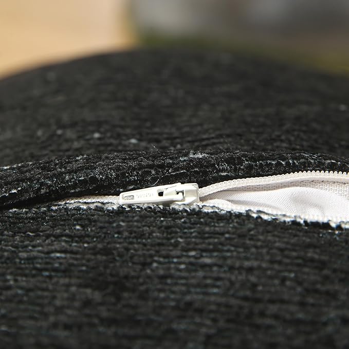 Black Throw Pillow Covers Set of 4,Elegant French with White Floral Pattern Throw Pillow Cases,Decorative Square Lumbar Pillows for Couch Sofa Bed Chair Cushion Covers Living Room