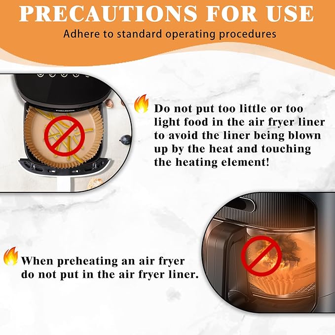 Air Fryer Disposable Paper Liners for Ninja AF161 AF150AMZ, 125 Pcs Round Parchment Cooking Liner for Airfryer, Microwave Oven, Frying Pan, 8 Inch Fryers Filters Sheets for 5 6 7 8 Qt Baking Basket