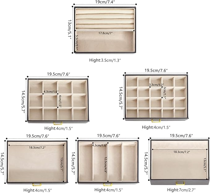 AKOZLIN Large Jewelry Box Organizer Functional Lockable with Big Mirror, Leather Jewelry Storage Case for Women Girls Ring Necklace Earring Bracelet Holder Organizer