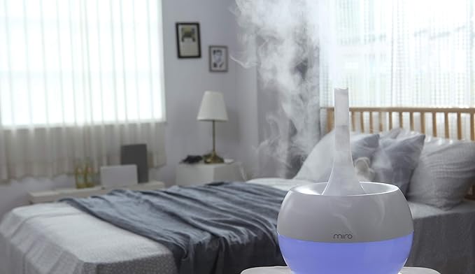 MIRO-NR08M Completely Washable Modular Sanitary Humidifier, Large room, Easy to Clean, Easy to Use, Luma Touch - Premium Cool-Mist Humidifier. Touch Control Colorful LEDs, Powerful humidification