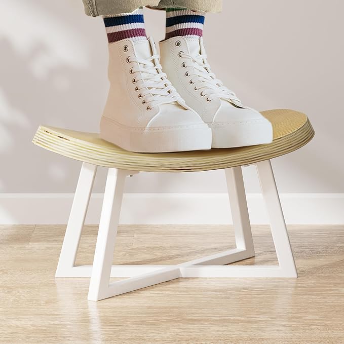 Wooden Step Stool，Foot Rest for Adult&Children,Short Stool for Under Desk, Small Bench for Living Room, Kitchen, Couch, Entryway