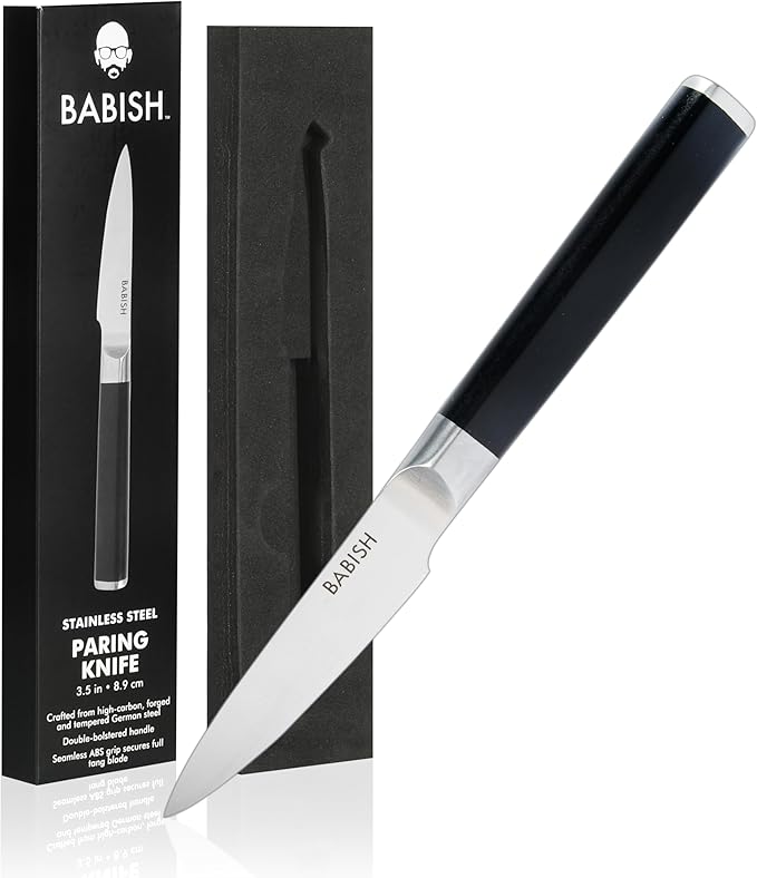 Babish High-Carbon 1.4116 German Steel Cutlery, 3.5 Inch Paring Kitchen Knife
