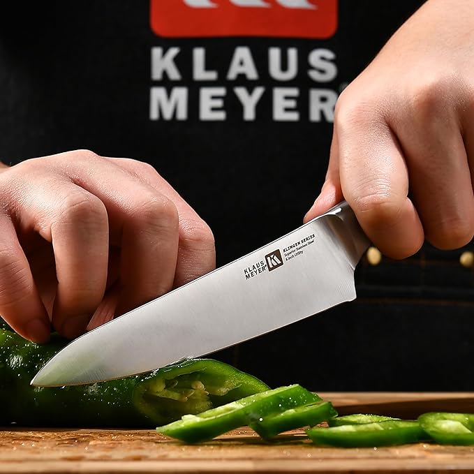 15 Pieces Knife Block Set, High Carbon German Stainless Steel Forged Sharp Blade Knife Set With Block, Dishwasher Safe Cutlery