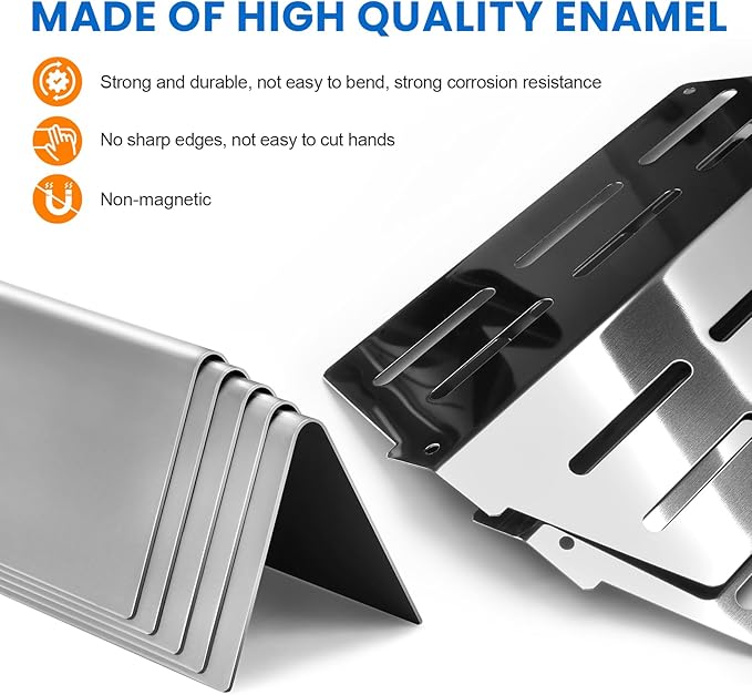 GGC Flavorizer Bars and Heat Deflectors for Weber Genesis 300 Series Genesis E310 E320 E330 S310 S320 S330 EP-310 EP-320 EP-330, Porcelain-enameled Flavor Bar Replacement for Weber 7620 7621