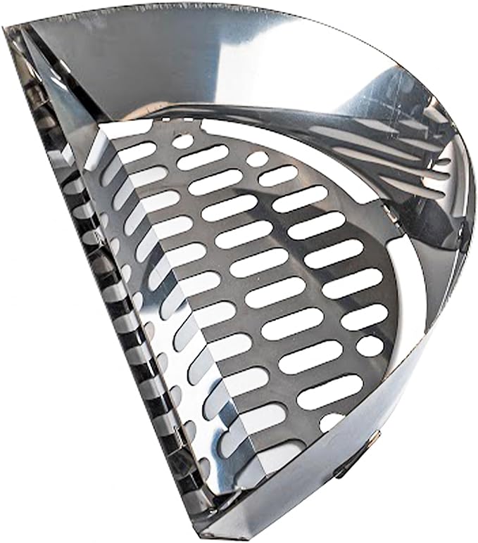 SnS Grills Slow ‘N Sear Charcoal Inserts for Low ‘N Slow & High-Heat Cooking - Patented Stainless Steel Accessories for Kettle Grills - Charcoal Basket 18"