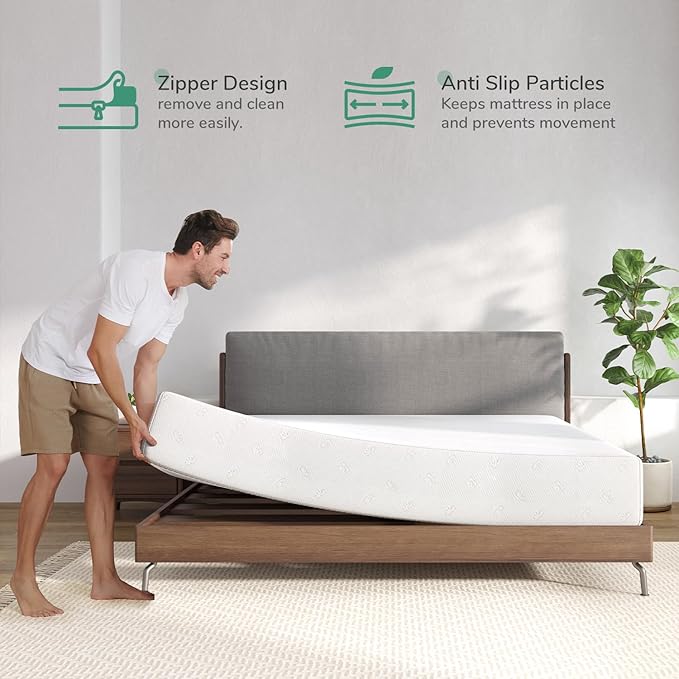 Novilla Queen Mattress, 14 Inch Queen Size Memory Foam Mattress with Comfort Foam for Pressure Relief & Cool Fresh Sleep,Removable Washable Cover,Mattresses in a Box, Medium Firm