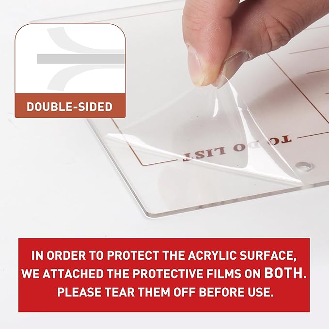 Desktop Glass Dry Erase & Acrylic Aesthetic Desk Calendar Weekly to-do List Combo, Small Magnetic Standing Whiteboard, Desk Flip Easel Calendar with Accessories for Home Office Supply, Pink, 9 x 7''