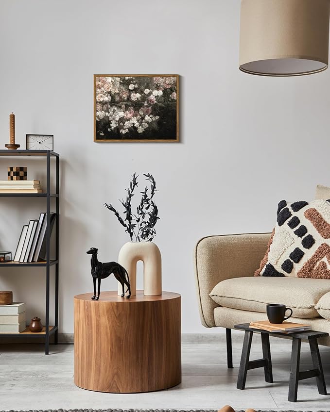 InSimSea Framed Canvas Wall Art Vintage Decor, Home Decor Garden in May Flower Wall Art Aesthetic Room, Rustic Wall Decorationfor Bedroom Living Room Bathroom Wall Art, 11"x14"